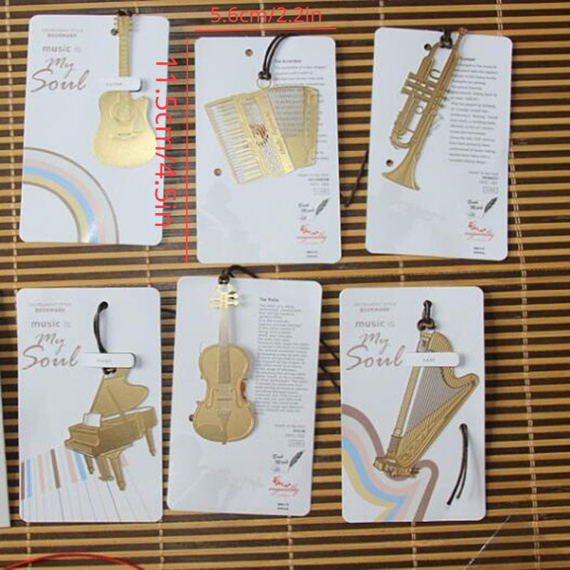 Instrument Notebook Metal Bookmark for Music Lovers