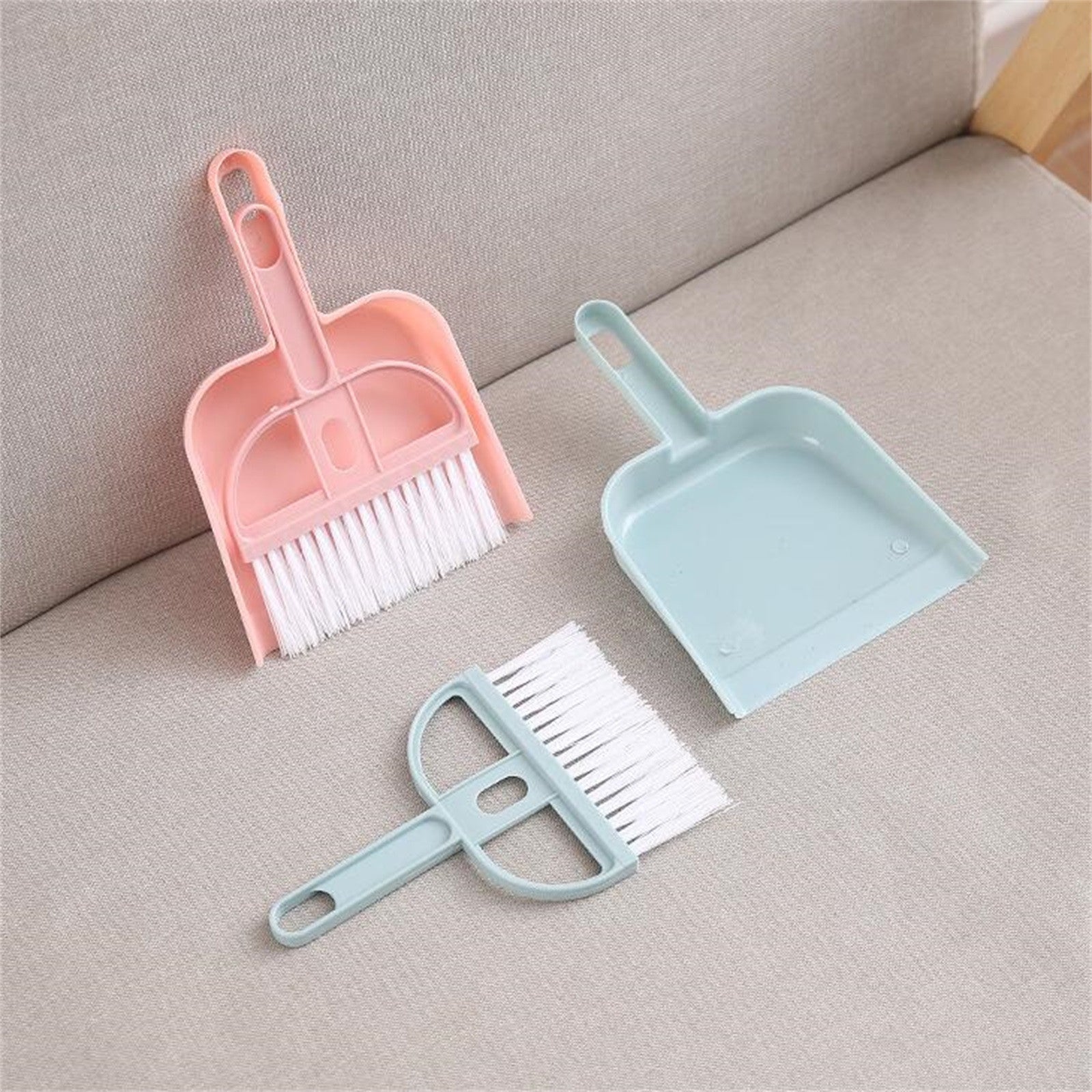 2pcs Small Dustpan And Brush Set Plastic Whisk Broom And Dustpan Cleaning Sweep