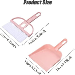 2pcs Small Dustpan And Brush Set Plastic Whisk Broom And Dustpan Cleaning Sweep