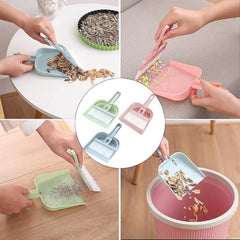2pcs Small Dustpan And Brush Set Plastic Whisk Broom And Dustpan Cleaning Sweep