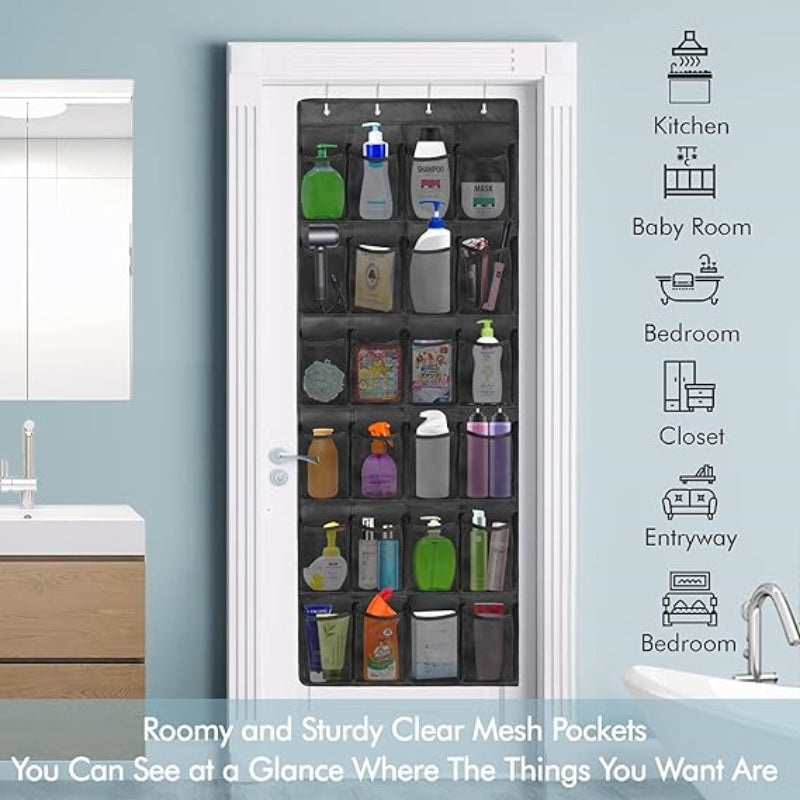 24-Pocket Over Door Shoe Storage Bag Organizer