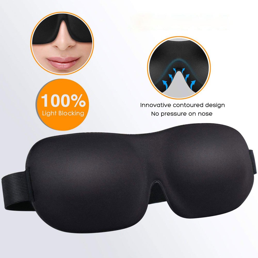 3D Breathable Cotton Eye Mask for Sleeping at School or Home