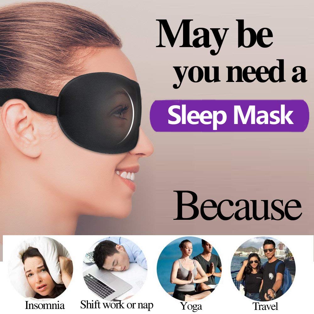 3D Breathable Cotton Eye Mask for Sleeping at School or Home