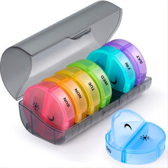 1pc Weekly Pill Organizer Large Daily Pill Cases for Vitamins & Supplements