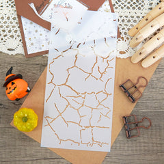 Art Crack Pattern Stencil For Painting Scrapbook Embossing Template