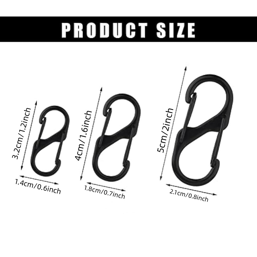 15pcs Metal Keychain Buckle for Outdoor Camping Hiking