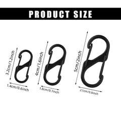 15pcs Metal Keychain Buckle for Outdoor Camping Hiking