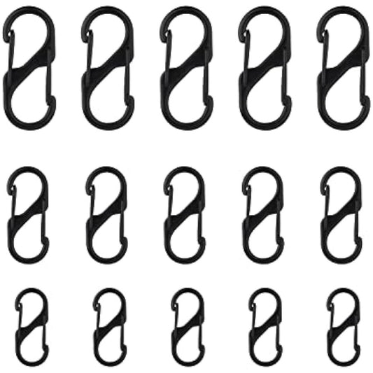 15pcs Metal Keychain Buckle for Outdoor Camping Hiking