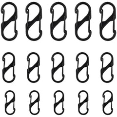 15pcs Metal Keychain Buckle for Outdoor Camping Hiking