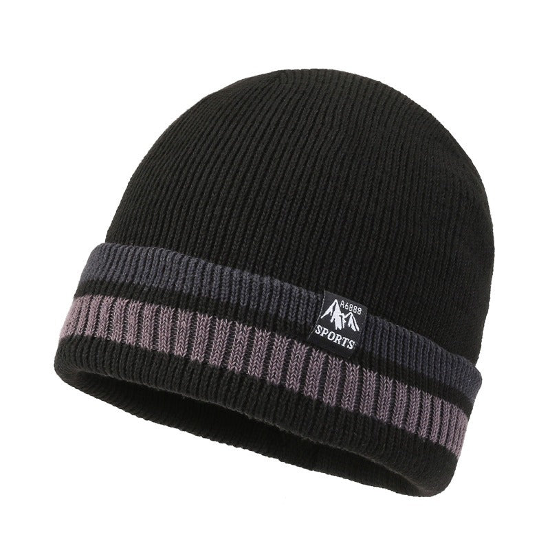 Winter Velvet Hat Ear Protection Knitted Beanie Hat