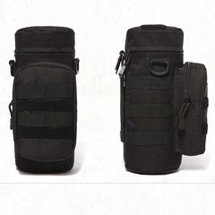 Zipper Camo Water Bottle Bag with Small Pouch, Portable Cup Holder for Outdoor