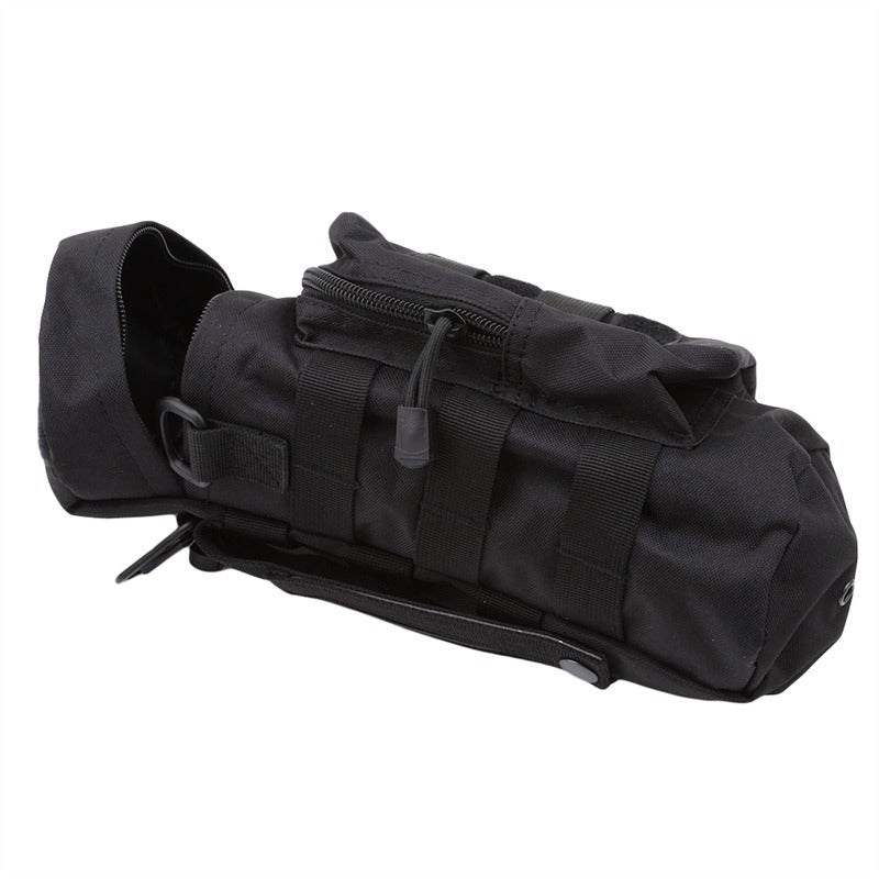 Zipper Camo Water Bottle Bag with Small Pouch, Portable Cup Holder for Outdoor