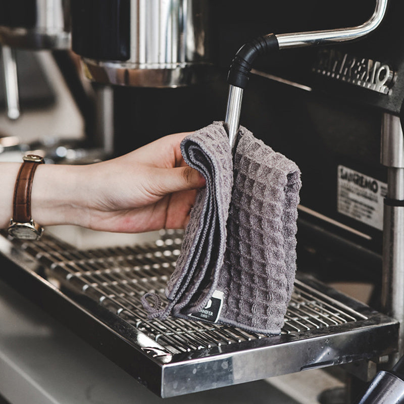 Water Absorbent Small Square Towel for Coffee Bar, Camping