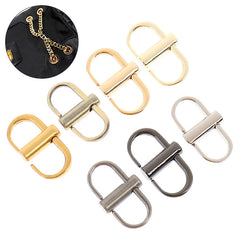 2pcs Handbag Chain Strap Buckle Adjustable Metal Clip Bag Accessories