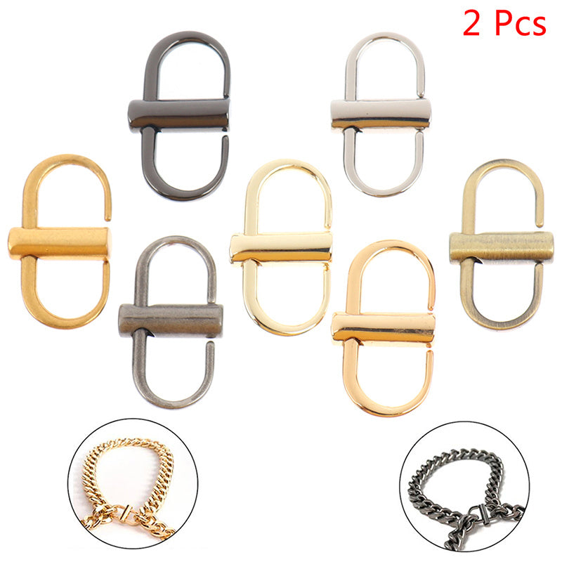 2pcs Handbag Chain Strap Buckle Adjustable Metal Clip Bag Accessories