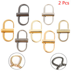 2pcs Handbag Chain Strap Buckle Adjustable Metal Clip Bag Accessories