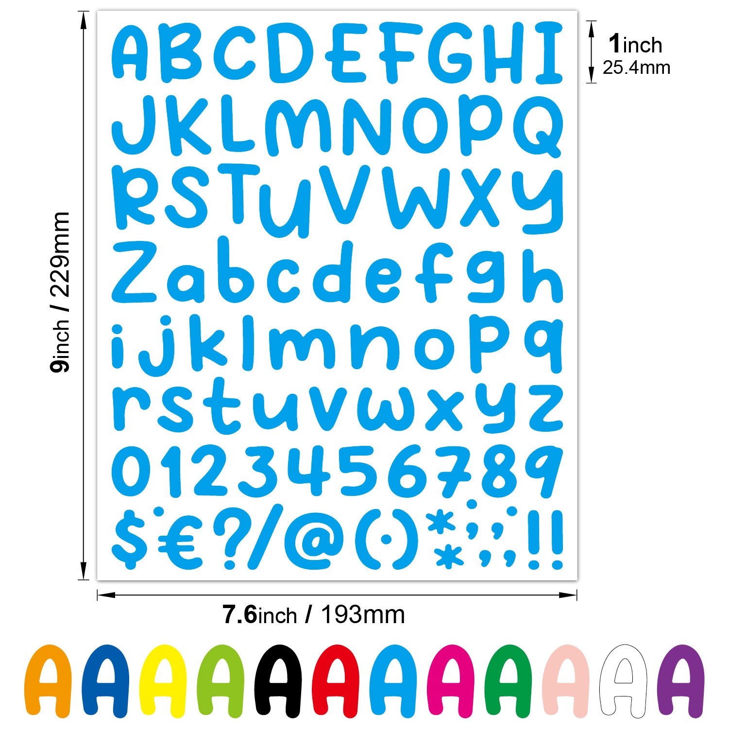 10 Sheets 810pcs Letter Stickers Self Adhesive Vinyl Waterproof Mailbox Numbers