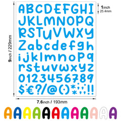 10 Sheets 810pcs Letter Stickers Self Adhesive Vinyl Waterproof Mailbox Numbers
