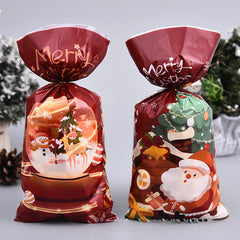 50pcs Christmas Candy Bag Snack Cookie Bag Cellophane Gift Party Candy Bag