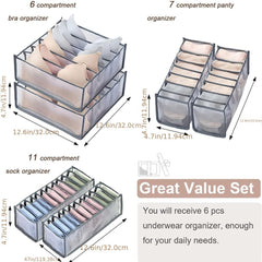 Foldable Bra & Panty Organizer Underwear Storage Box Drawer