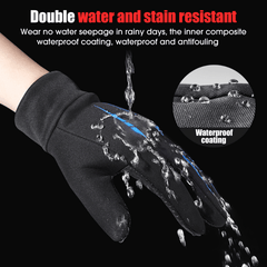 Windproof Waterproof Touchscreen Thermal Fleece Gloves for Outdoor Activities