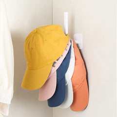 Adhesive Hat Hooks for Wall Storage of Baseball Caps - No Drilling Required