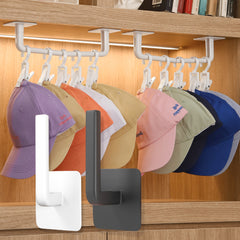 Adhesive Hat Hooks for Wall Storage of Baseball Caps - No Drilling Required
