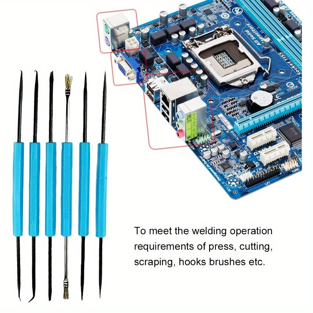 6pcs Solder Assist Repair Tool Double-sided Soldering Aid Set