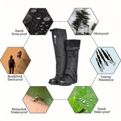 Warm Waterproof Leg Gaiters for Hiking Adjustable Snow Boot Gaiters