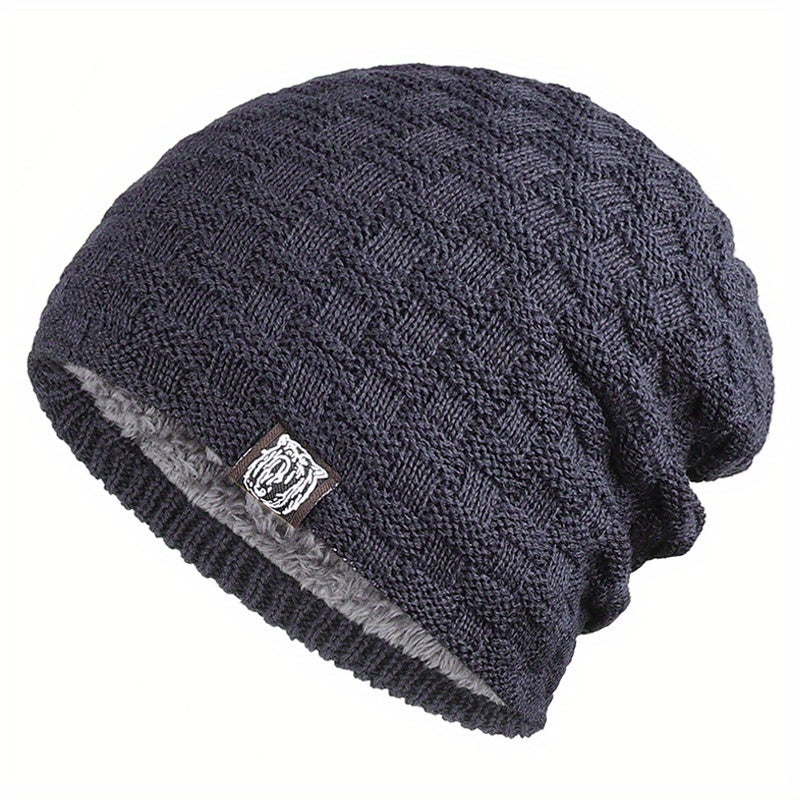 Winter Warm Beanie Hat Ear Protection Knitted Hat Coldproof Skull Caps