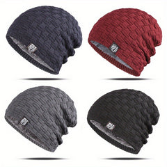 Winter Warm Beanie Hat Ear Protection Knitted Hat Coldproof Skull Caps