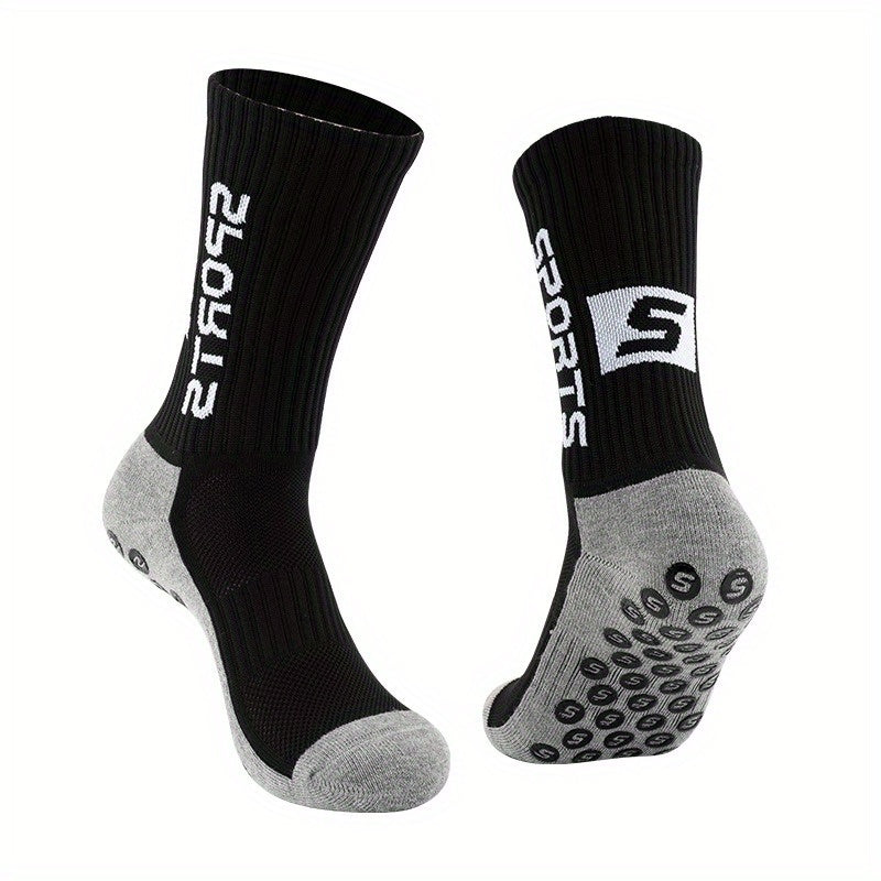 Sports Crew Socks Non-slip Wear-resistant Grip Socks