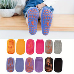 6 Pairs Non Slip Silicone Gripping Socks Low Cut Yoga Socks