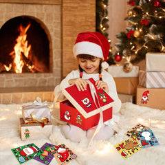 6pcs Christmas Stickers DIY Puzzle Cartoon Stickers