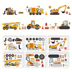 6pcs 12pcs Engineering Car Stickers DIY Puzzle Birthday Gift Student Reward