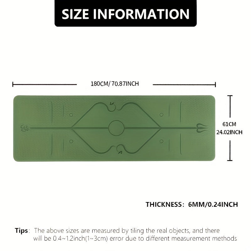 Non Slip Yoga Mat Thicken Widen Soft Fitness Mat Comfortable Workouts