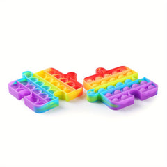 Rainbow Push Bubble Sensory Toy - Anti Stress Game