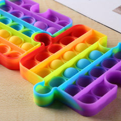 Rainbow Push Bubble Sensory Toy - Anti Stress Game