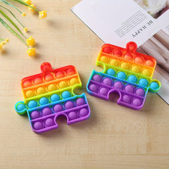 Rainbow Push Bubble Sensory Toy - Anti Stress Game