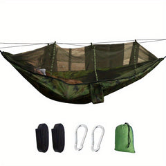 Portable Hammock With Mosquito Net Parachute Nylon Double for Camping