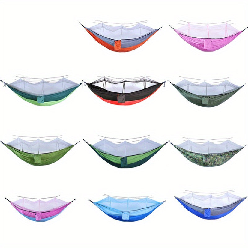 Portable Hammock With Mosquito Net Parachute Nylon Double for Camping
