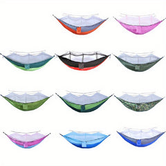 Portable Hammock With Mosquito Net Parachute Nylon Double for Camping