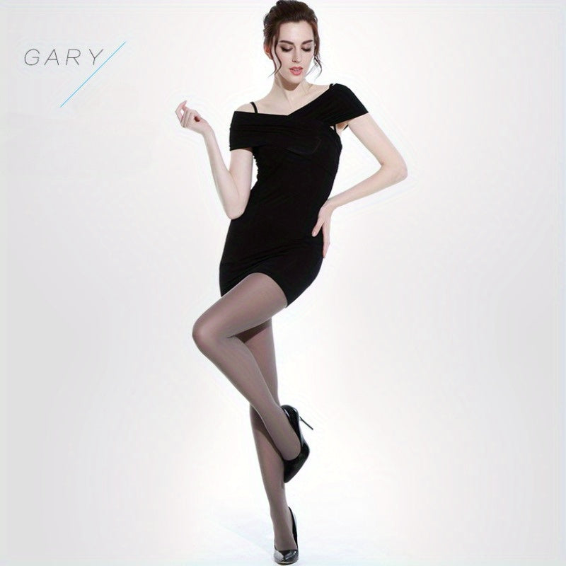 3 Pairs Plus Size Basic Pantyhose Set Women's Plus 80D Slightly Translucent