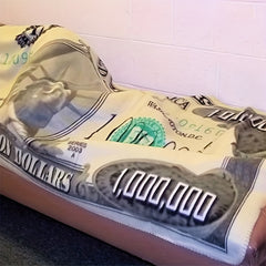 Funny Million Dollar Blanket Soft Warm Plush Christmas Birthday Gift