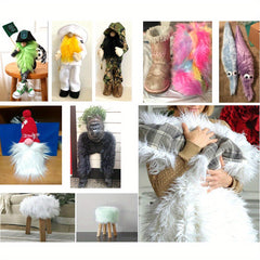 10inch Artificial Fur DIY Handicraft Fabric Plush Fabric Patch Decoration