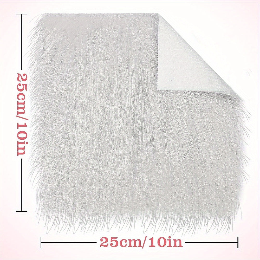10inch Artificial Fur DIY Handicraft Fabric Plush Fabric Patch Decoration