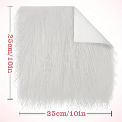 1pc Square Fur DIY Handcraft Fabric for Christmas Doll Making