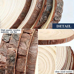 10pcs Natural Tree Leather Wood Coaster Pieces Craft Wood Christmas Ornaments