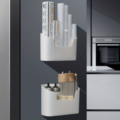 Wall Mounted Holder Magazines Organizer Adhesive Storage Rack