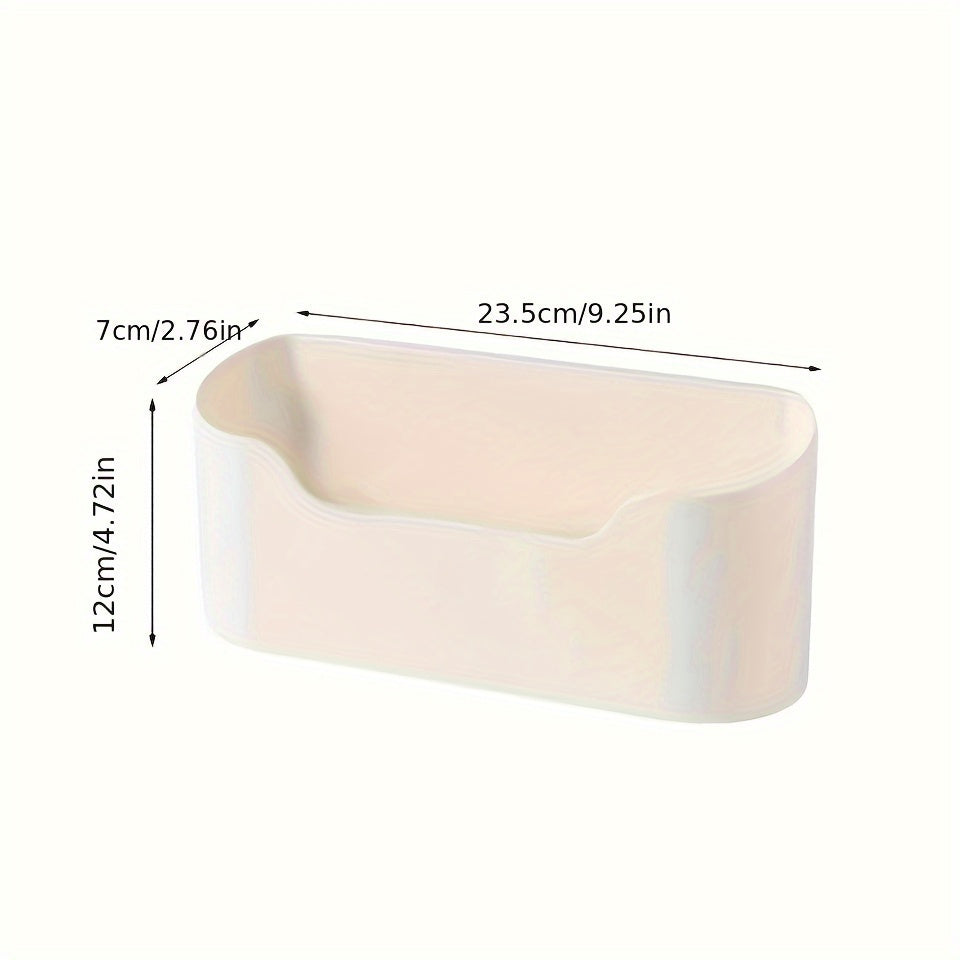 Wall Mounted Holder Magazines Organizer Adhesive Storage Rack